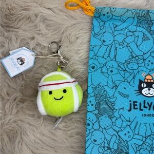 Jellycat Tennis Ball Keychain with dust bag